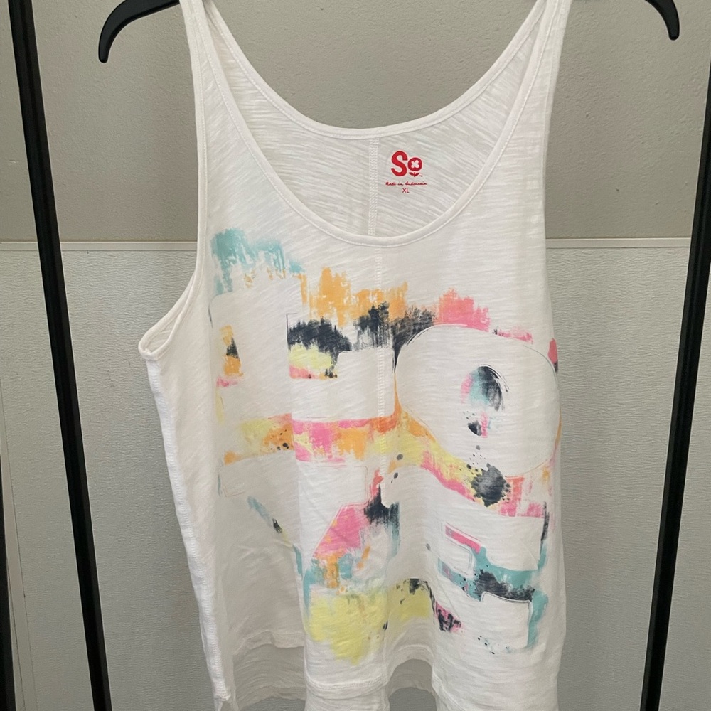 ‼️DONATED‼️❤️‍🔥3/$27❤️‍🔥SO - “LOVE” Summer Tank Top - Teen (Junior) Size XL